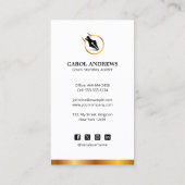 Professionele notaris lening ondertekenende agent  visitekaartje (Achterkant)