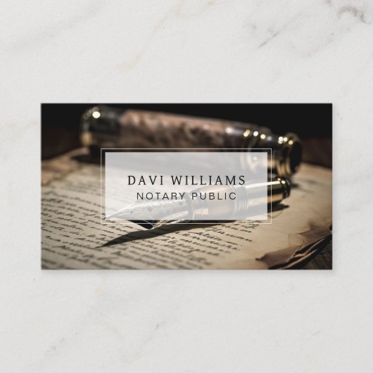 Professionele notaris openbaar Visitekaartje (Voorkant)