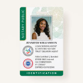 Professionele Notaris Openbare Foto QR Code ID Gro Badge (Voorkant)