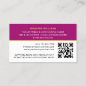 Professionele Notaris Openbare Foto QR Code Magent Visitekaartje (Achterkant)