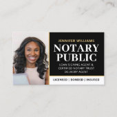 Professionele Notaris Openbare Foto QR Code Zwart Visitekaartje (Voorkant)