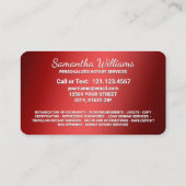 Professionele notaris visitekaartje (Achterkant)