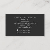 Professionele notarisfoto eenvoudige typografie visitekaartje (Achterkant)