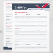 Professionele notulen van vergaderingen Sjabloon (Voorkant / Achterkant)