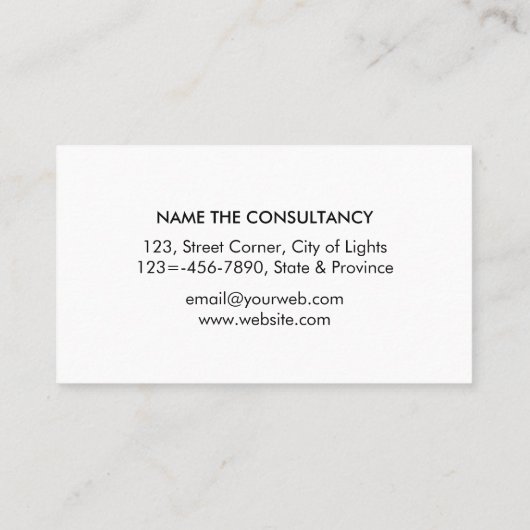 Professionele officier van justitie bij wet klassi visitekaartje (Achterkant)