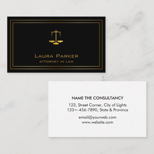 Professionele officier van justitie bij wet klassi visitekaartje (Voorkant / Achterkant)