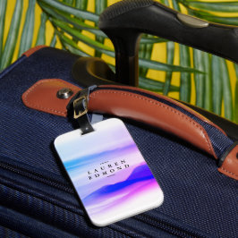 Professionele Ombre Roze Paarse penseelstreek Bagagelabel