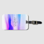 Professionele Ombre Roze Paarse penseelstreek Bagagelabel (Voorkant (horizontaal))