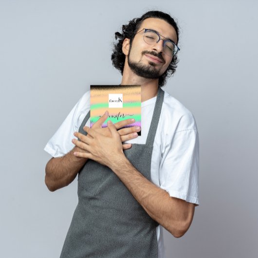 Professionele Ombre Zwart Abstracte Custom QR LOGO Vierkante Visitekaartje