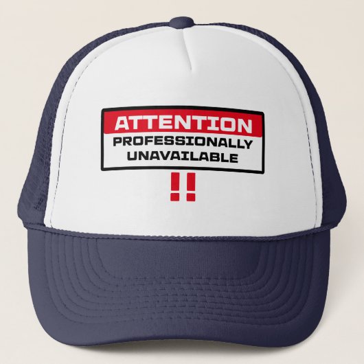 professionele onbeschikbaarheid trucker pet (Voorkant)