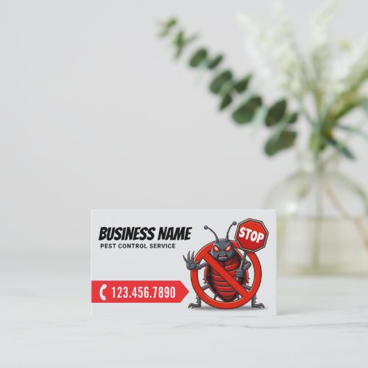 Professionele ongediertebestrijding Bedbug Extermi Visitekaartje (Staand voorkant)