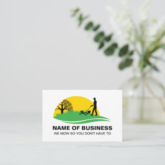 Professionele & ontspannende gazonverzorging lands visitekaartje (Staand voorkant)