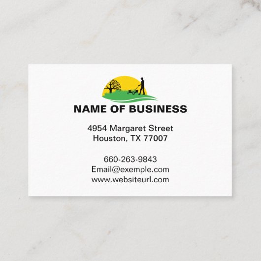 Professionele & ontspannende gazonverzorging lands visitekaartje (Achterkant)