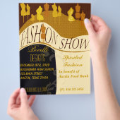 Professionele ontwerp mode catwalk show uitnodigin flyer (Hand)