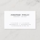 Professionele,  ontwerpminimalistisch visitekaartje (Voorkant)