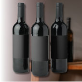 Professionele Onyx zwarte kleur | Klassiek Elegant Wijn Etiket