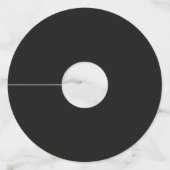 Professionele Onyx zwarte kleur | Klassiek Elegant Wijnglaslabel (Achterkant)