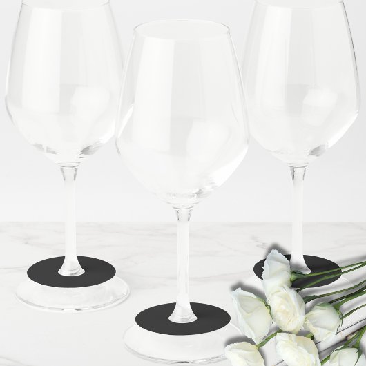 Professionele Onyx zwarte kleur | Klassiek Elegant Wijnglaslabel