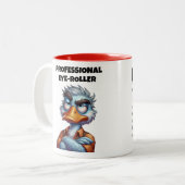 Professionele Oog Roller Tweekleurige Koffiemok (Voorkant links)