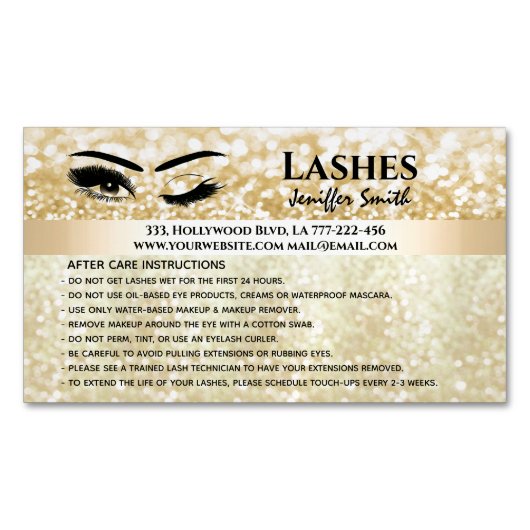 Professionele oogbolletjes na zorg magnetisch visitekaartje (Voorkant)