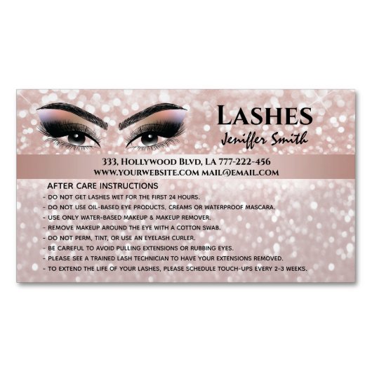 Professionele oogbolletjes na zorg magnetisch visitekaartje (Voorkant)