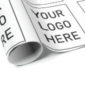 Professionele op maat gemaakte bedrijfslogo zakeli cadeaupapier (Rol Hoek)