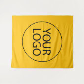 Professionele op maat gemaakte bedrijfslogo zakeli wandkleed (Voorkant (horizontaal))