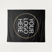 Professionele op maat gemaakte bedrijfslogo zakeli wandkleed (Voorkant (horizontaal))