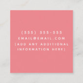 Professionele oppasdiensten Schattigee olifant Vierkante Visitekaartje (Achterkant)