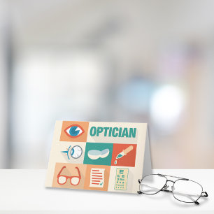 Professionele Opticien Iconisch Ontwerp Kaart