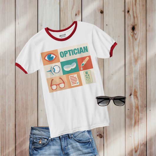 Professionele Opticien Iconisch Ontworpen T-shirt