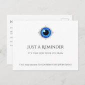 Professionele Optometrie Oog Afspraak Blauwe Iris Briefkaart (Voorkant / Achterkant)