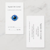 Professionele Optometrist Afspraak Blauw Iris Oog Visitekaartje (Voorkant / Achterkant)
