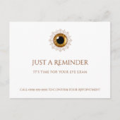 Professionele Optometrist Afspraak Bruin Oog Briefkaart (Voorkant)