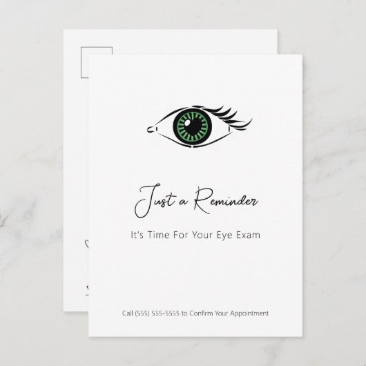 Professionele Optometrist Groene Hart Oog Herinner Briefkaart (Voorkant / Achterkant)