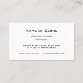 Professionele Optometrist Oogkaart Afspraak Visitekaartje (Achterkant)
