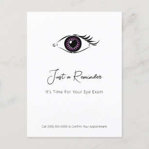 Professionele Optometrist Paarse Hart Oogherinneri Briefkaart