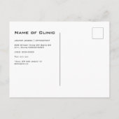 Professionele Optometrist Paarse Hart Oogherinneri Briefkaart (Achterkant)