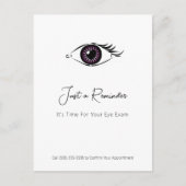 Professionele Optometrist Paarse Hart Oogherinneri Briefkaart (Voorkant)