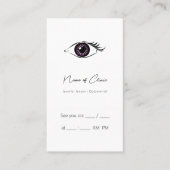 Professionele Optometrist Paarse Hart Oogherinneri Visitekaartje (Voorkant)