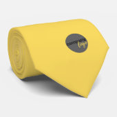 PROFESSIONELE OPVALLENDE ADD BUSINESS LOGO GEEL STROPDAS (Opgerold)