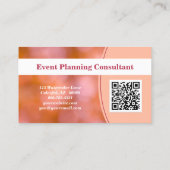 Professionele Oranje blauwe kaart - Aangepaste fot Visitekaartje (Achterkant)