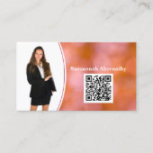 Professionele Oranje blauwe kaart - Aangepaste fot Visitekaartje (Voorkant)