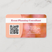 Professionele Oranje blauwe kaart - Aangepaste fot Visitekaartje (Achterkant)