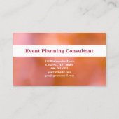 Professionele Oranje blauwe kaart - Aangepaste fot Visitekaartje (Achterkant)