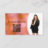 Professionele Oranje blauwe kaart - Aangepaste fot Visitekaartje (Voorkant)