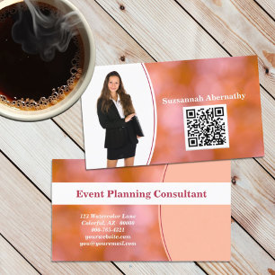 Professionele Oranje blauwe kaart - Aangepaste fot Visitekaartje