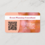 Professionele Oranje blauwe kaart - Aangepaste fot Visitekaartje (Achterkant)