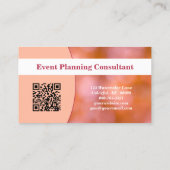 Professionele Oranje blauwe kaart - Aangepaste fot Visitekaartje (Achterkant)