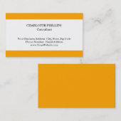 Professionele Oranje witte strepen Minimalistisch  Visitekaartje (Voorkant / Achterkant)